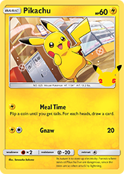 Pikachu McDonald's 25th Anniversary Pokemon Card