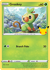 Grookey McDonald's 25th Anniversary Pokemon Card
