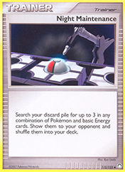 Night Maintenance Mysterious Treasures Pokemon Card