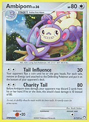 Ambipom Mysterious Treasures Card List