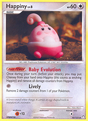 Happiny Mysterious Treasures Pokemon Card