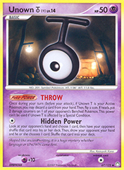Unown T Mysterious Treasures Pokemon Card