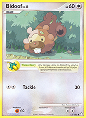 Bidoof Mysterious Treasures Pokemon Card