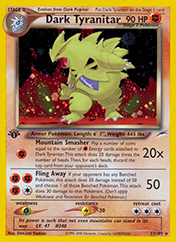 Dark Tyranitar Neo Destiny Card List