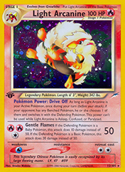 Light Arcanine Neo Destiny Card List