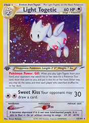 Light Togetic Neo Destiny Card List