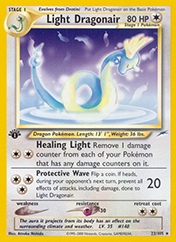 Light Dragonair Neo Destiny Pokemon Card