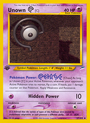 Unown [C] Neo Destiny Pokemon Card