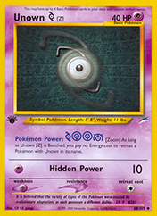 Unown [Z] Neo Destiny Pokemon Card