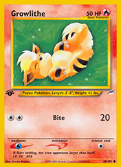 Growlithe Neo Destiny Pokemon Card