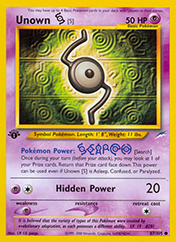 Unown [S] Neo Destiny Pokemon Card