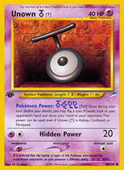 Unown [T] Neo Destiny Pokemon Card