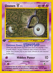 Unown [V] Neo Destiny Pokemon Card