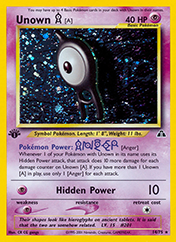 Unown [A] Neo Discovery Pokemon Card