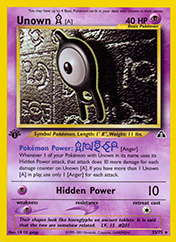 Unown [A] Neo Discovery Pokemon Card
