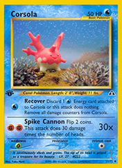 Corsola Neo Discovery Pokemon Card