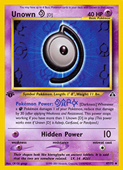 Unown [D] Neo Discovery Pokemon Card