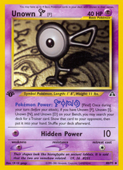 Unown [F] Neo Discovery Pokemon Card