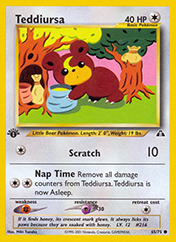 Teddiursa Neo Discovery Pokemon Card