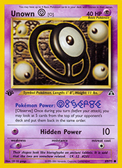 Unown [O] Neo Discovery Pokemon Card