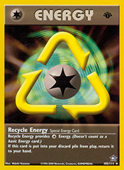 Recycle Energy Neo Genesis Pokemon Card