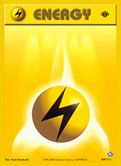 Lightning Energy Neo Genesis Pokemon Card