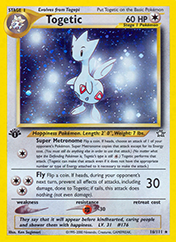 Togetic Neo Genesis Card List