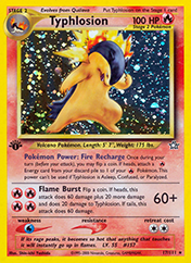 Typhlosion Neo Genesis Card List