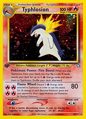 Typhlosion Neo Genesis Card List