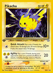 Pikachu Neo Genesis Pokemon Card