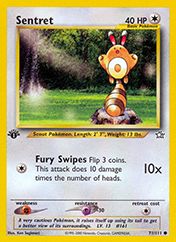 Sentret Neo Genesis Pokemon Card