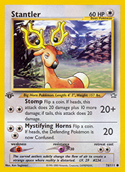 Stantler Neo Genesis Pokemon Card