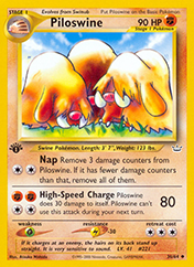 Piloswine Neo Revelation Pokemon Card