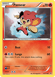Pansear Noble Victories Pokemon Card