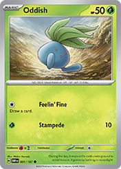 Oddish Obsidian Flames Card List