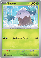 Snover Paldea Evolved Card List