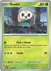 Rowlet Perfect Order Card List