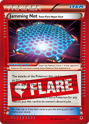 Jamming Net Team Flare Hyper Gear Phantom Forces Pokemon Card