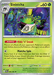Sinistcha Pitch Black Pokemon Card