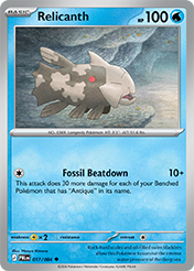 Relicanth Pitch Black Pokemon Card