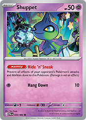 Shuppet Pitch Black Pokemon Card