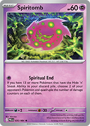 Spiritomb Pitch Black Pokemon Card