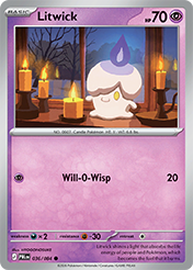 Litwick Pitch Black Pokemon Card