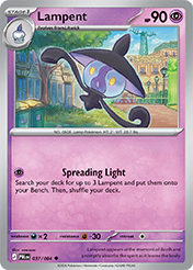 Lampent Pitch Black Pokemon Card