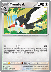 Trumbeak Pitch Black Pokemon Card