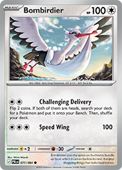 Bombirdier Pitch Black Pokemon Card