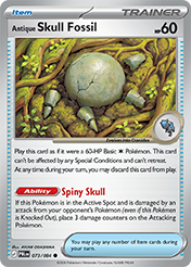 Antique Skull Fossil Pitch Black Pokemon Card