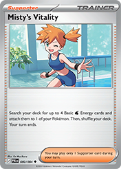 Misty's Vitality Pitch Black Pokemon Card