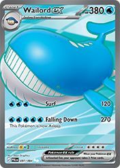 Wailord EX Pitch Black Pokemon Card