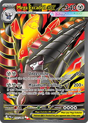 Mega Excadrill EX Pitch Black Pokemon Card